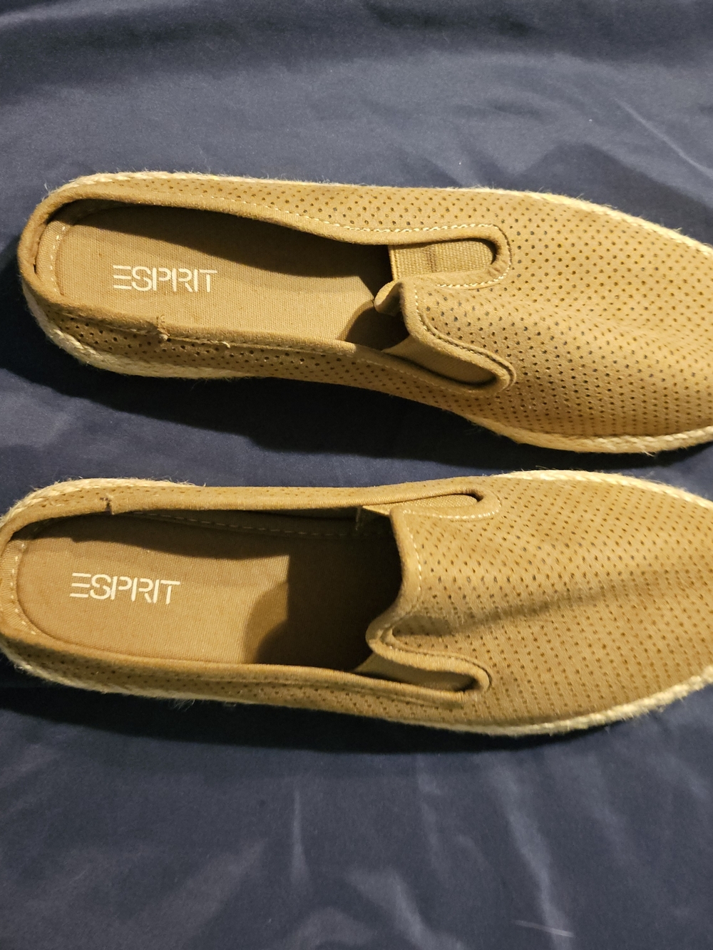 Esprit Women's Tan Perforated Slip-On Loafers